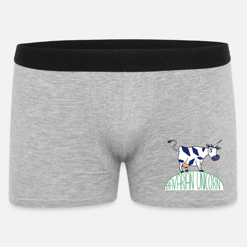 BAVARIAN UNICORN - Männer Boxer Shorts - Grau meliert