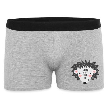 Igel "Max" - Männer Boxer Shorts - Grau meliert - Vorne
