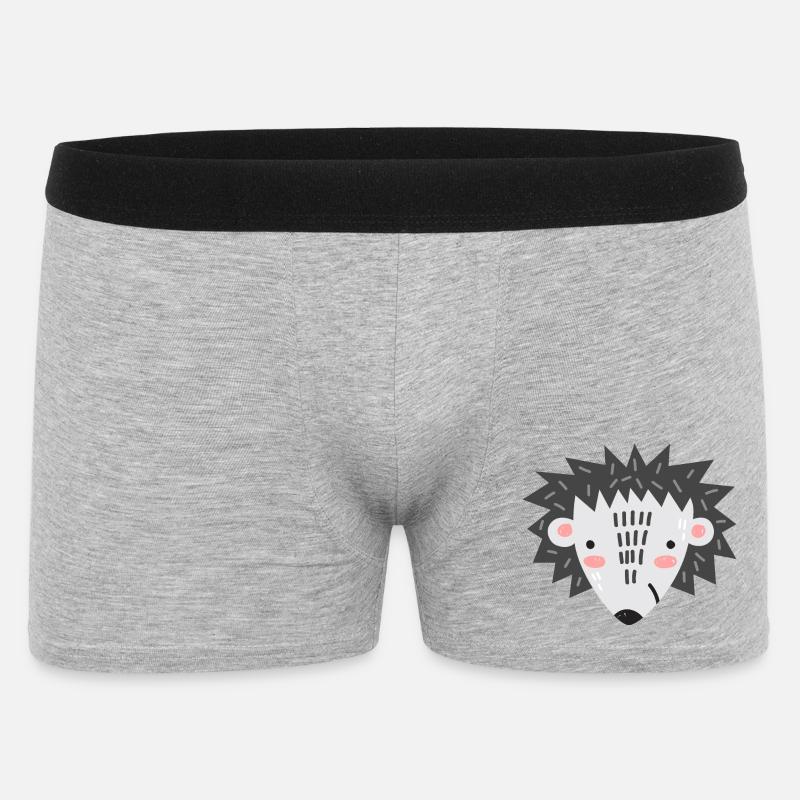 Igel "Max" - Männer Boxer Shorts - Grau meliert