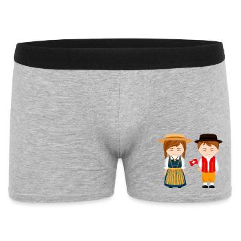 Switzerland, I'm Swiss, little Swiss - Men's Boxer Shorts - heather grey - Front