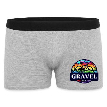 Cycliste de gravel Ride Sunset - Boxer Homme - gris chiné - Devant