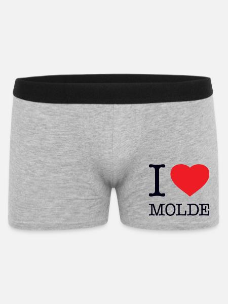 I LOVE MOLDE - Männer Boxer Shorts - Grau meliert
