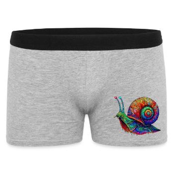 Snail - Men's Boxer Shorts - heather grey - Front