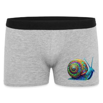 Schnecke - Männer Boxer Shorts - Grau meliert - Vorne