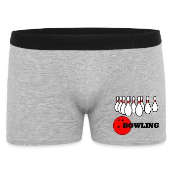 Logo de bowling - Boxer Homme - gris chiné - Devant
