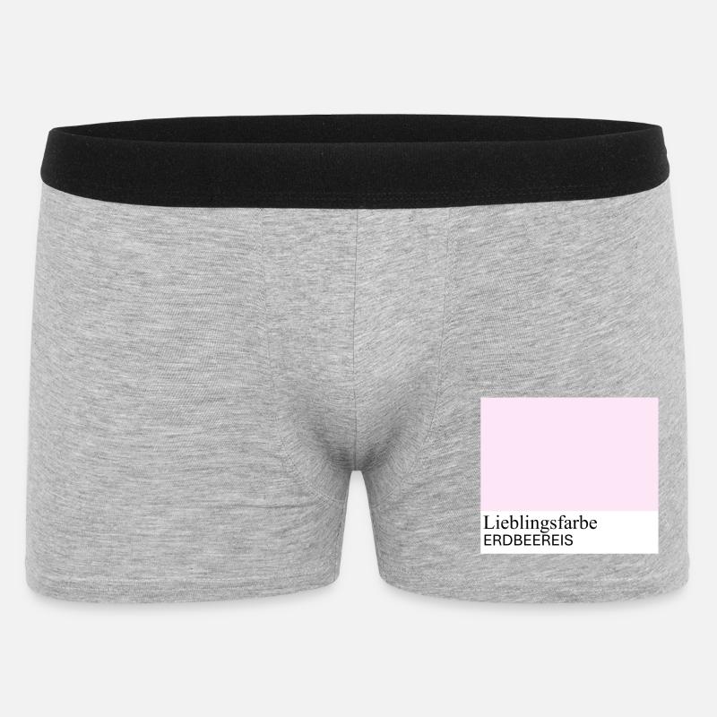 Erdbeereis - Männer Boxer Shorts - Grau meliert