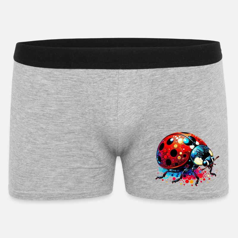 Marienkäfer - Männer Boxer Shorts - Grau meliert