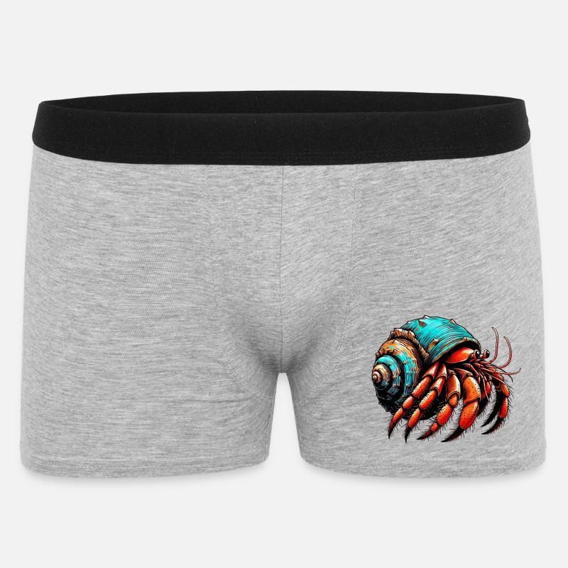 Eremitkrebs - Boxer Shorts til mænd - grå meleret