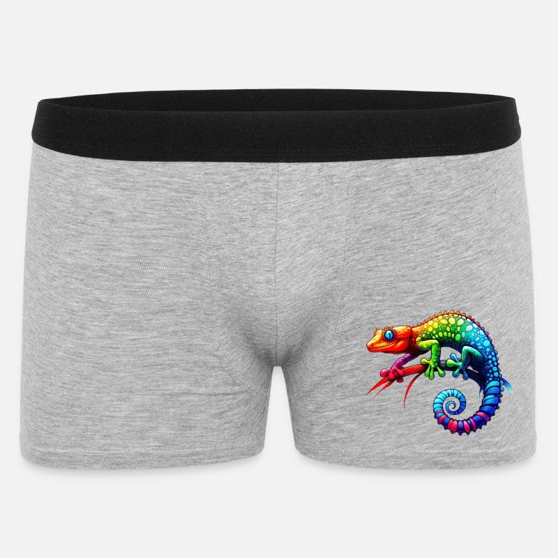 Gecko - Männer Boxer Shorts - Grau meliert