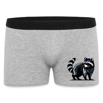 Raccoon - Men's Boxer Shorts - heather grey - Front