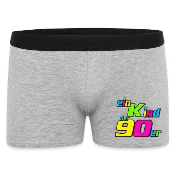 Fête des années 90 , Soirée à thème , Enfant des années 90 (25) - Boxer Homme - gris chiné - Devant