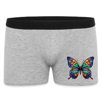 Butterfly - Men's Boxer Shorts - heather grey - Front