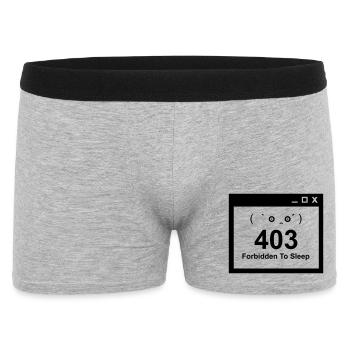403 Forbidden to Sleep - Nerd Baby Design - Men's Boxer Shorts - heather grey - Front