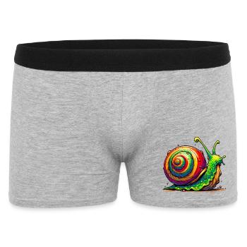 Schnecke - Männer Boxer Shorts - Grau meliert - Vorne