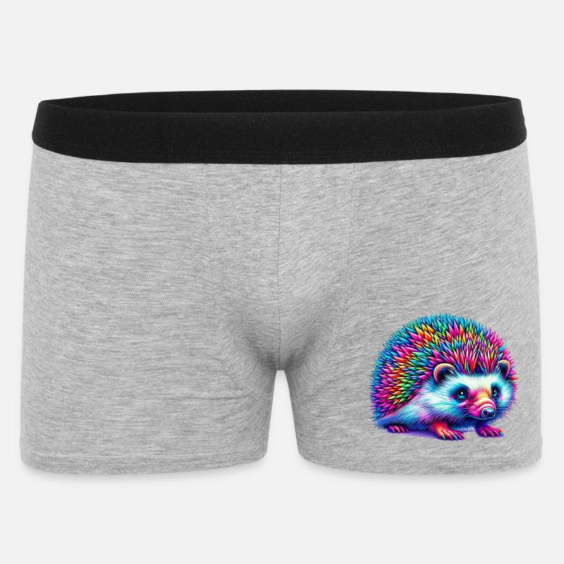 Igel - Männer Boxer Shorts - Grau meliert