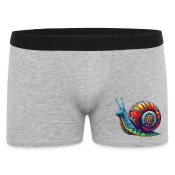 Schnecke - Männer Boxer Shorts - Grau meliert - Vorne