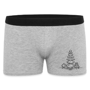 Art of Balance – Geometric Zen Stone Tower - Men's Boxer Shorts - heather grey - Front
