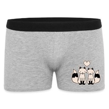 Foxes in love - Men's Boxer Shorts - heather grey - Front