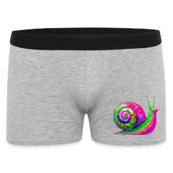 Schnecke - Männer Boxer Shorts - Grau meliert - Vorne