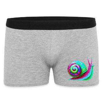 Schnecke - Männer Boxer Shorts - Grau meliert - Vorne