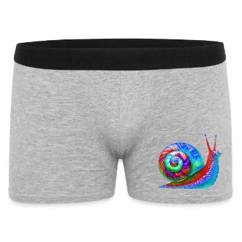 Schnecke - Männer Boxer Shorts - Grau meliert - Vorne