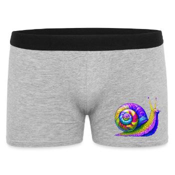 Schnecke - Männer Boxer Shorts - Grau meliert - Vorne
