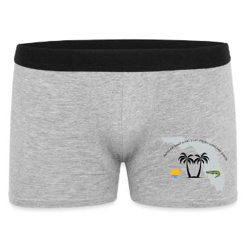 Florida Travel Map with Symbols - Men's Boxer Shorts - heather grey - Front