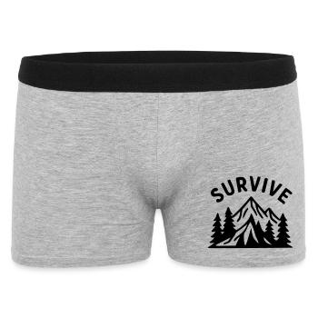 Überleben - Natur - Männer Boxer Shorts - Grau meliert - Vorne