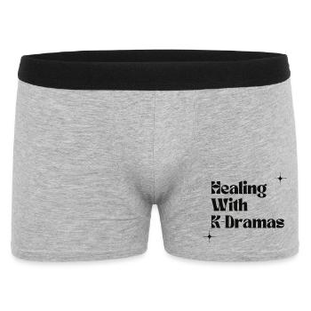 Guérir avec les K-dramas | Drame coréen Confort et fan - Boxer Homme - gris chiné - Devant