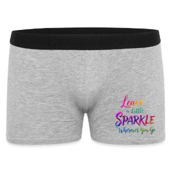 Regenbogen Glitzer Inspirierendes Zitat Design - Männer Boxer Shorts - Grau meliert - Vorne