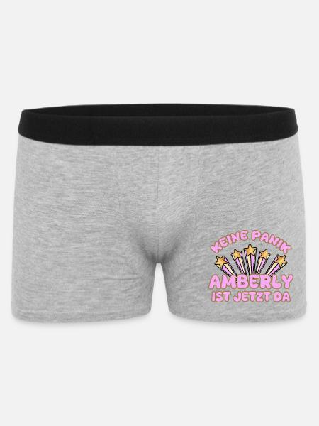 Amberly as a woman's name - Men's Boxer Shorts - heather grey
