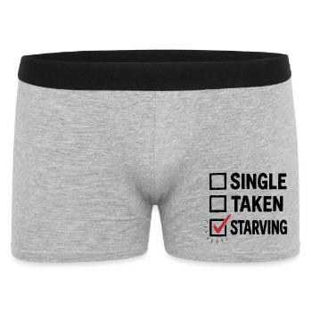 Hungry Relationship Status Checklist - Men's Boxer Shorts - heather grey - Front