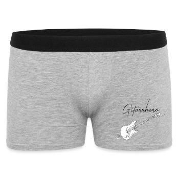 Guitar Line Art Guitar Hero Guitar Artist - Boxer Homme - gris chiné - Devant