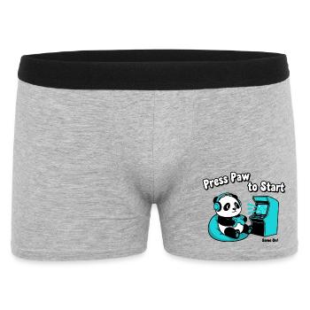 Panda Press Paw Start - Boxer Homme - gris chiné - Devant
