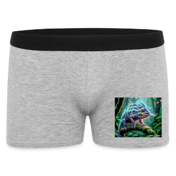 Neon Chameleon Jungle Magic - Men's Boxer Shorts - heather grey - Front