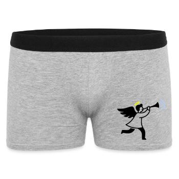 Angel with trumpet - Men's Boxer Shorts - heather grey - Front