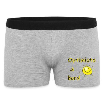 Optimiste à bord - Boxer Homme - gris chiné - Devant