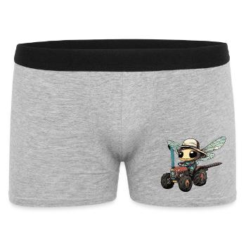 Dragonfly Tractor Farmer - Men's Boxer Shorts - heather grey - Front