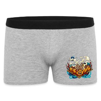 Angry Monster Takoyaki Japanese Street Food - Men's Boxer Shorts - heather grey - Front