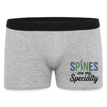 Les décisions instantanées chez le chiropracteur sont mon spécialité - Boxer Homme - gris chiné - Devant