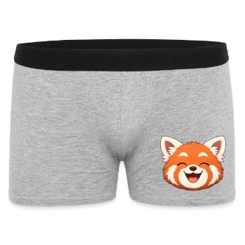 Paresseux, le panda roux tout sourire - Boxer Homme - gris chiné - Devant
