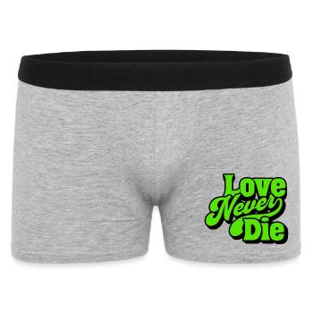 Lettrage néon Love Never Die - Boxer Homme - gris chiné - Devant