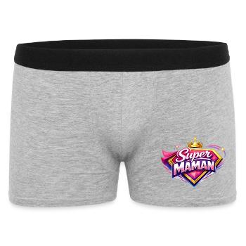 Super maman - Boxer Homme - gris chiné - Devant