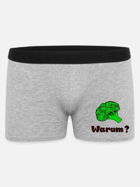 Why broccoli - Men's Boxer Shorts - heather grey