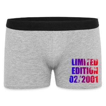 25th Birthday Limited Edition 02/2001 - Men's Boxer Shorts - heather grey - Front