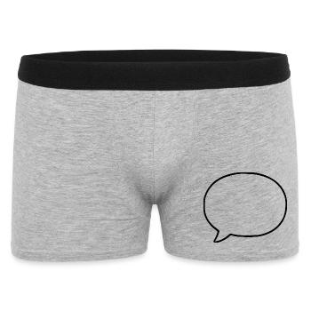 Sprechblase Comic selbst gestalten personalisieren - Männer Boxer Shorts - Grau meliert - Vorne