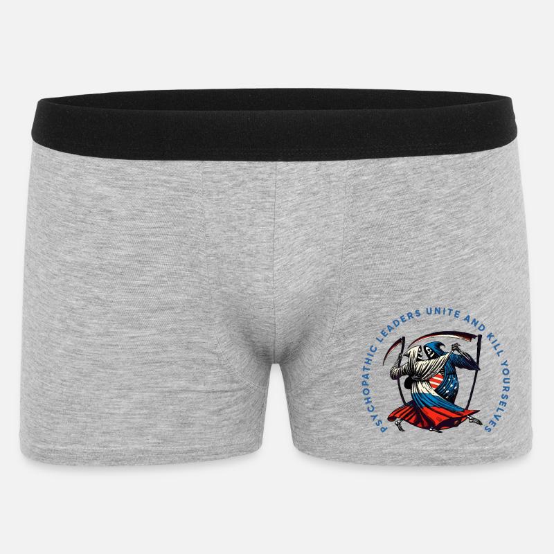 Tango der Sensenmänner - Männer Boxer Shorts - Grau meliert
