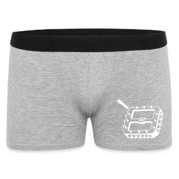Fahrrad Rennrad Radfahrer Bikesport Mountainbike - Männer Boxer Shorts - Grau meliert - Vorne