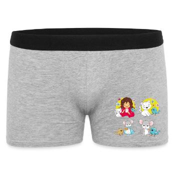 Cute_birdie_and_her_friends - Boxer Homme - gris chiné - Devant