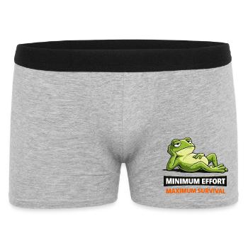 Chill de grenouille : Effort minimal - Boxer Homme - gris chiné - Devant